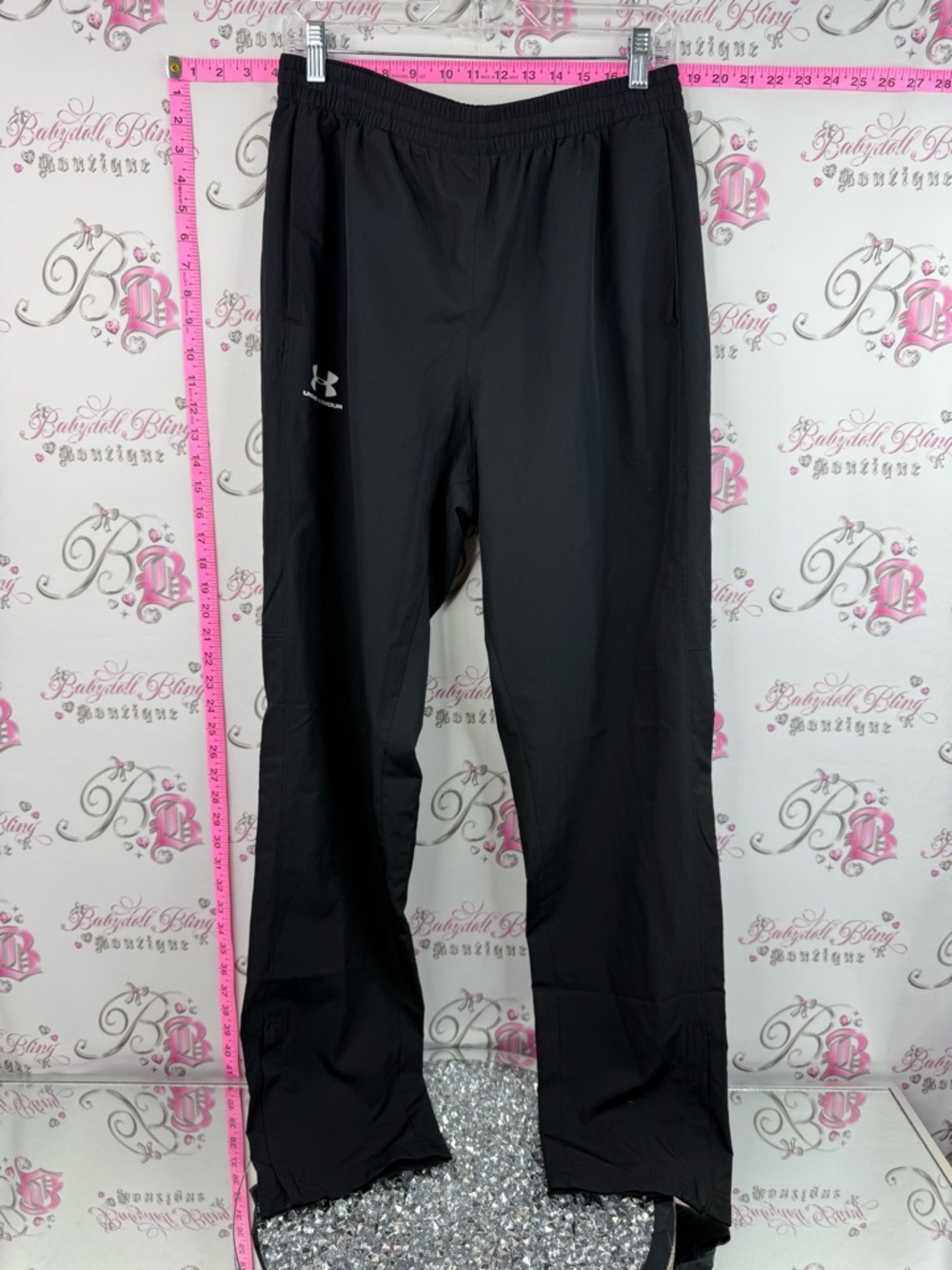 Under Armour loose fit pants track style Black Performance Track Pants